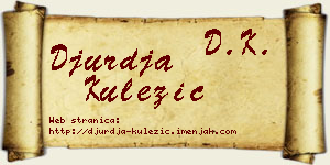 Đurđa Kulezić vizit kartica